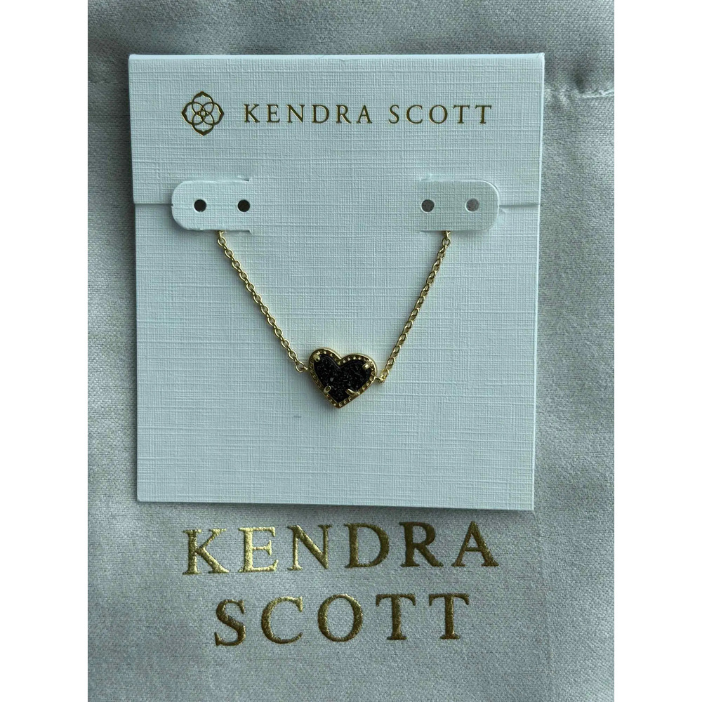 Kendra Scott Black Heart Pendant Necklace